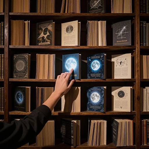 Whispering Moonlit Library Secrets