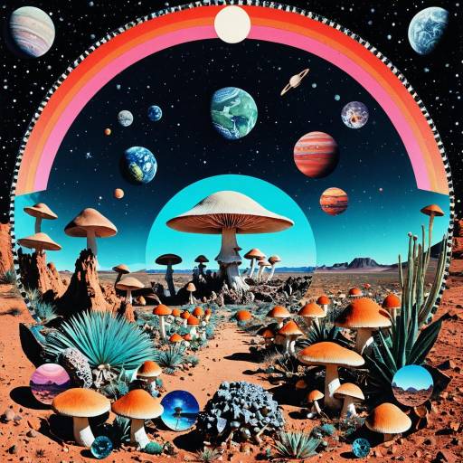 Surreal Psychedelic Collage of Cosmic Wonders Surreal Psychedelic Collage of Cosmic Wonders