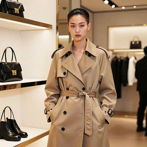 Fashion Influencer with Slick Back Undercut