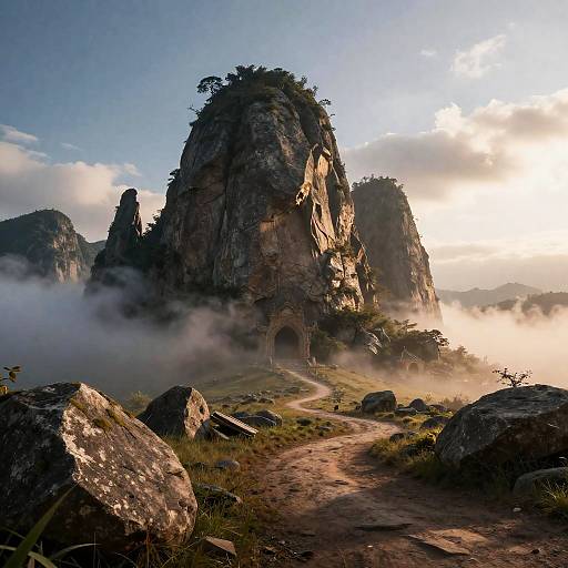 Epic Hyper-Realistic Fantasy Landscape