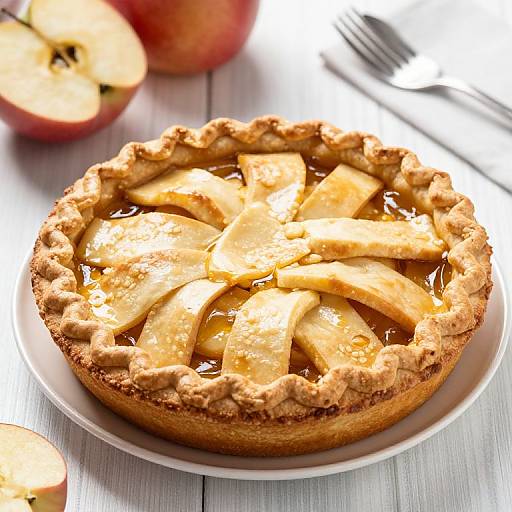 Classic Dutch Apple Pie Illustration