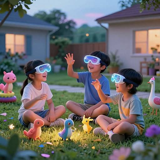 Kids Exploring Virtual World with AI