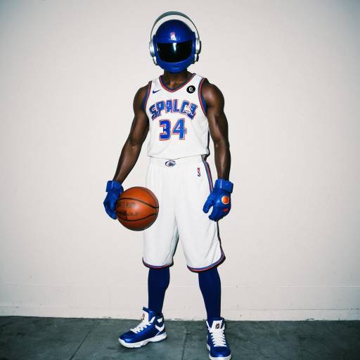 Basketball Player in Space Helmet Costume