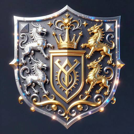 Futuristic Holographic Family Crest Generator