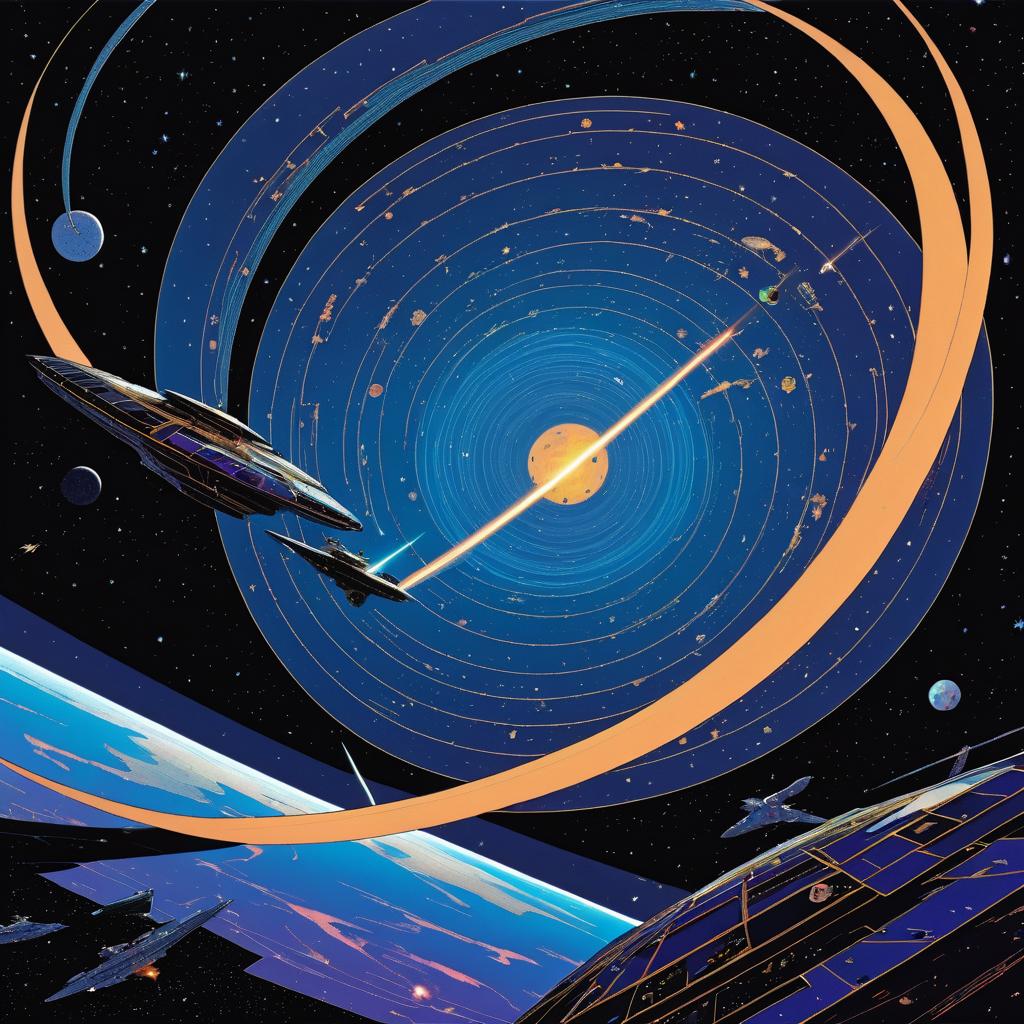 Moebius-Style Space Battle with Serpents