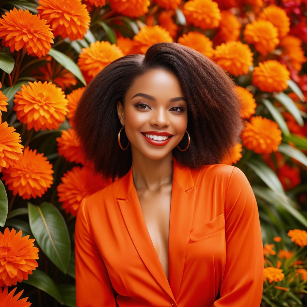 Vibrant Portrait of an African-American Model