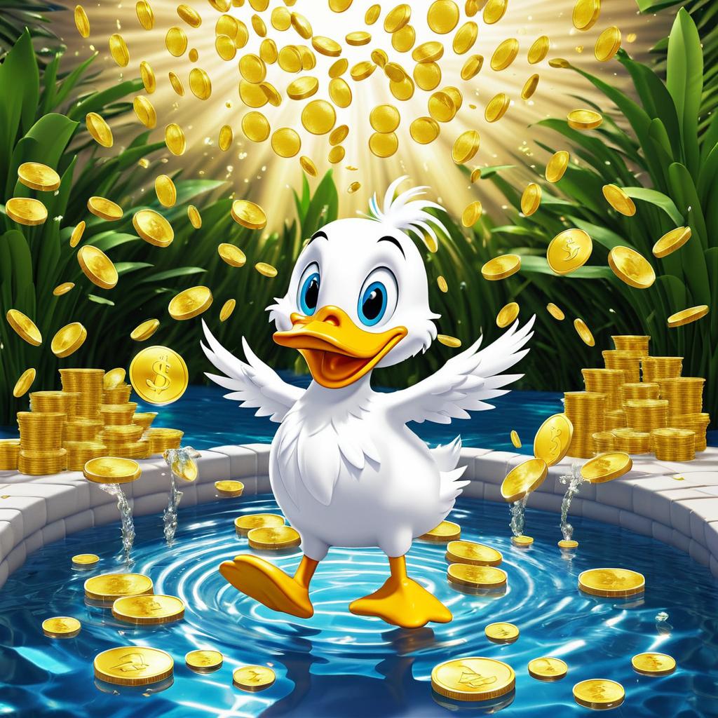 Scrooge McDuck's Joyful Dive into Wealth