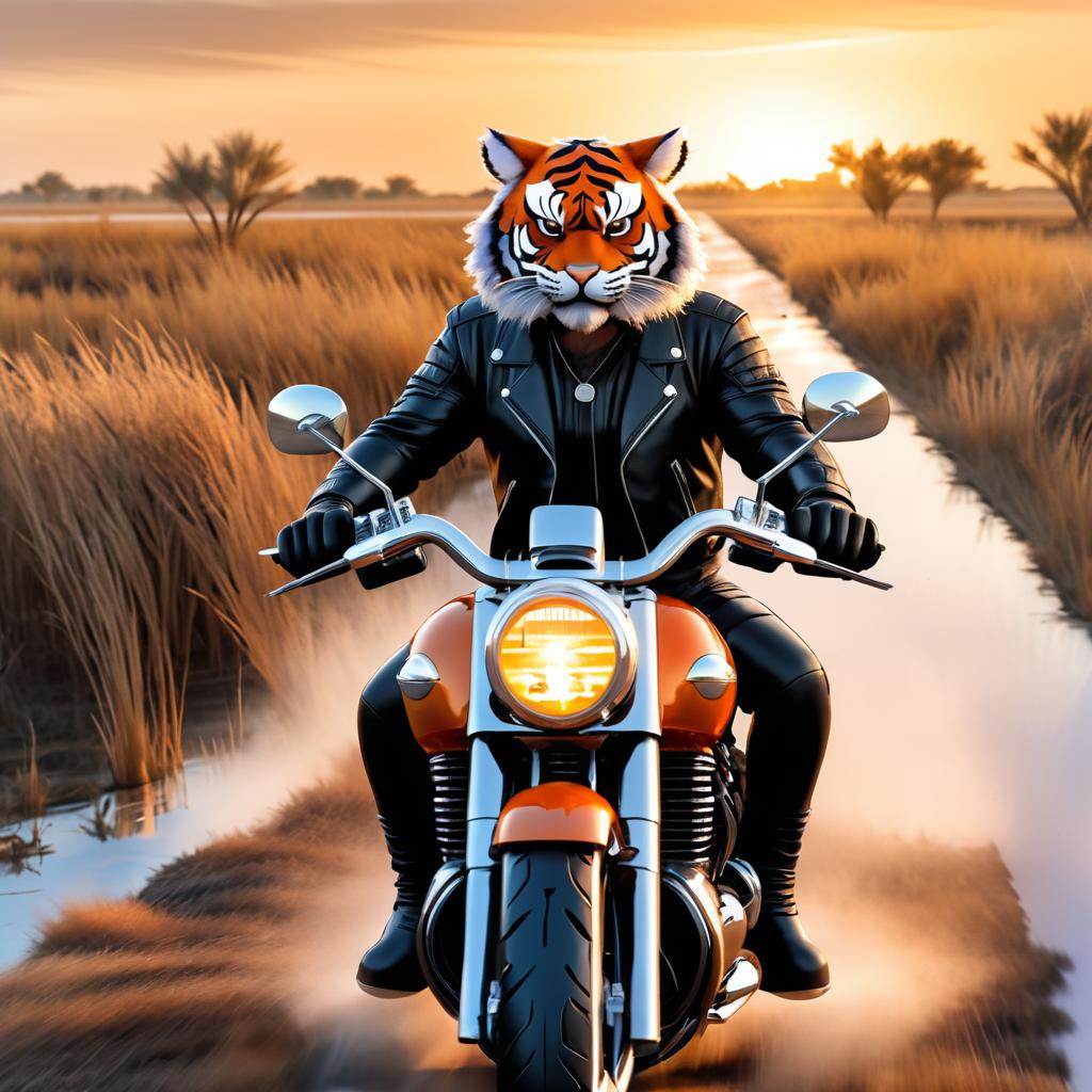 Biker Tiger: A Hyperrealistic Adventure