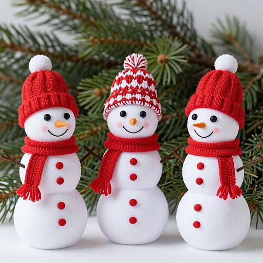 Charming Handmade Snowmen Christmas Decor