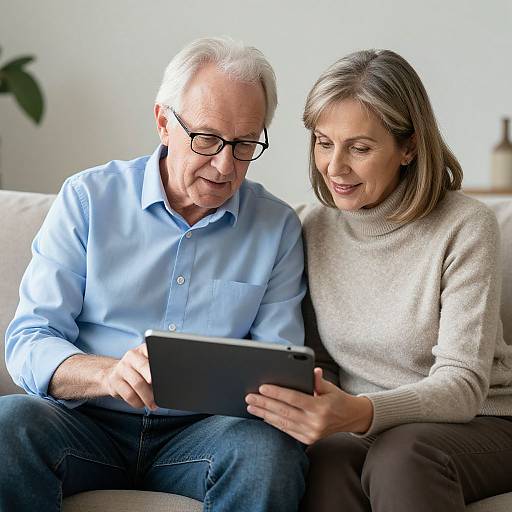 Older Couple Sharing Digital Moment
