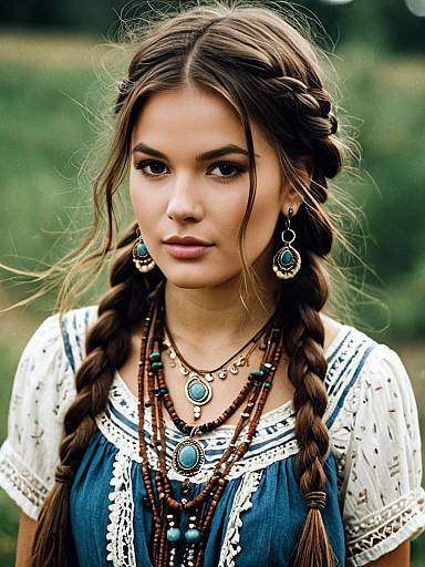Boho Chic Girl Portrait