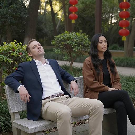 Relaxed Garden Portrait with Lanterns