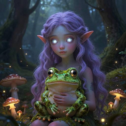 Ethereal Forest Spirit in Twilight Grove