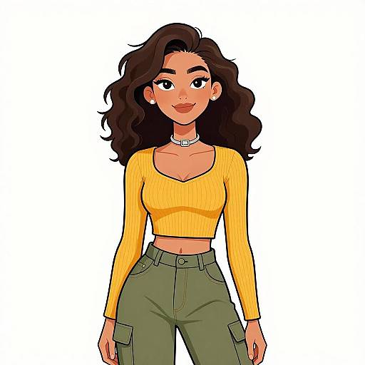 Smiling Woman in Casual Streetwear