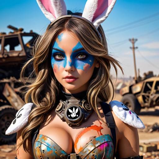 Post-Apocalyptic Playboy Bunny Art