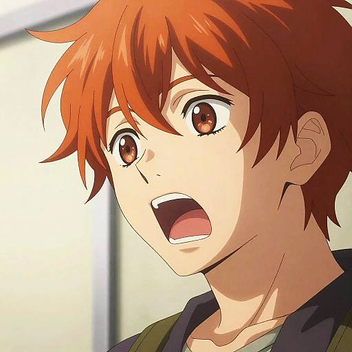 Expressive Anime Character with Vibrant Hair