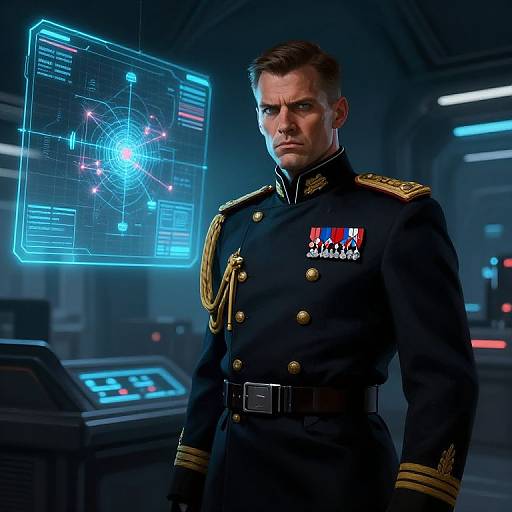 Futuristic Imperial Officer Portrait