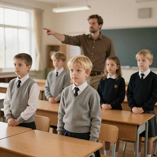 Classroom Photo with Children and Teacher