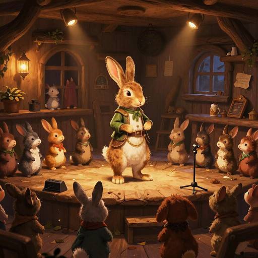 Rabbit Bard Performing in Cozy Tavern