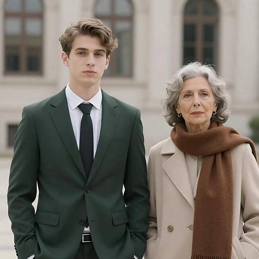 Portrait: Young Man and Older Woman