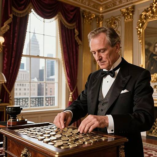 Opulent Warbucks Mansion Interior