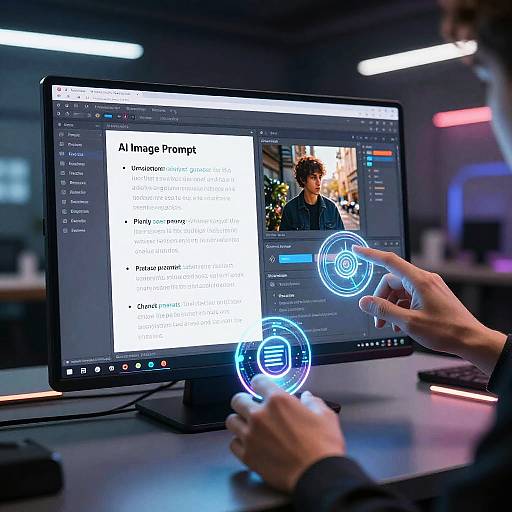 Futuristic AI Image Prompt Editor