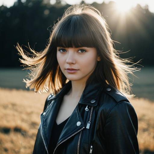 Elegant Blended Bangs Fashion Editorial