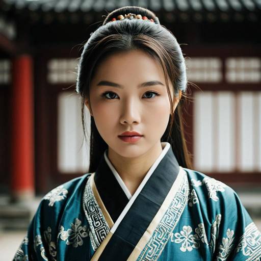 Asian Woman in Han Dynasty Dress