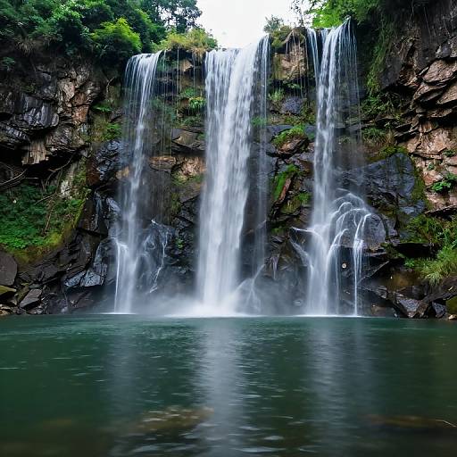 Dramatic Waterfalls and Serene Reflection