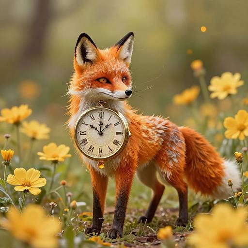 Clockwork Fox in Timeless Garden
