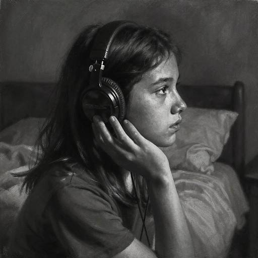 Photorealistic Charcoal Portrait of Teen Girl