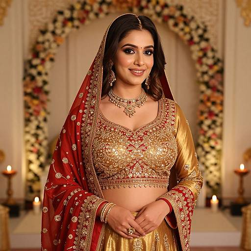 Elegant Indian Bridal Sherwani Portrait