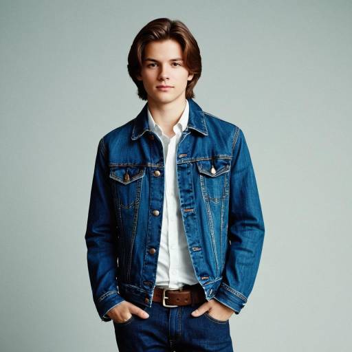Young Man in Formal Denim Attire