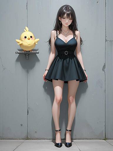 Chic Gray Tweed Mini Dress Portrait