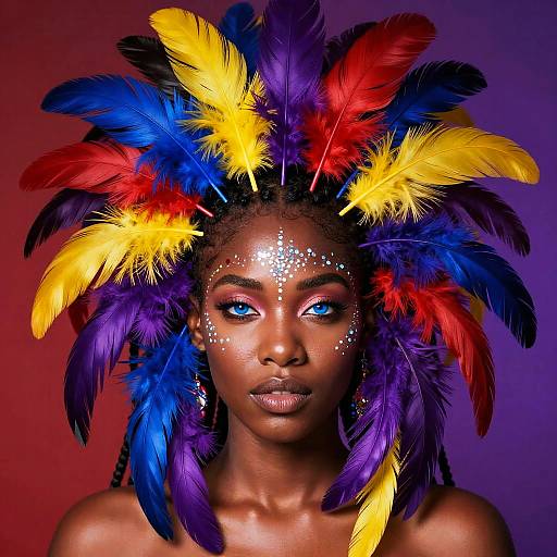 Vibrant Digital Portrait of Woman