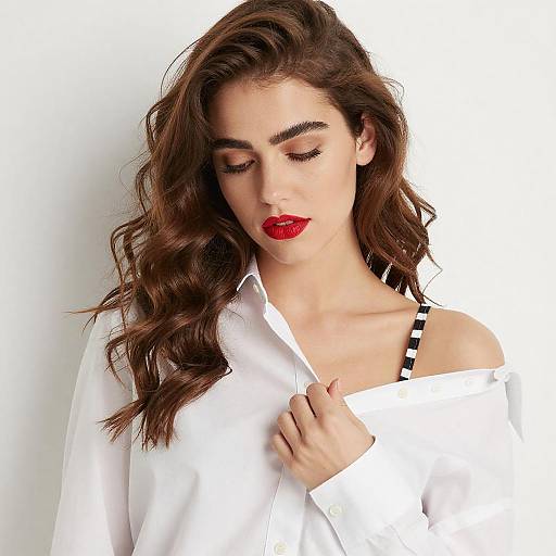 Portrait of Woman with Bold Makeup