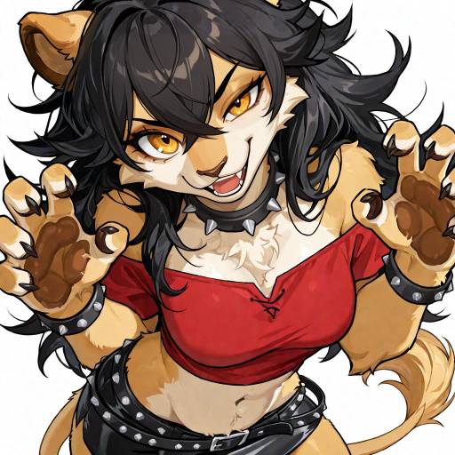 Punk Girl with Lion Features Portrait