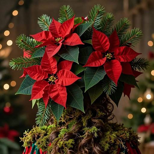 Enchanted Poinsettia Headpiece Portrait