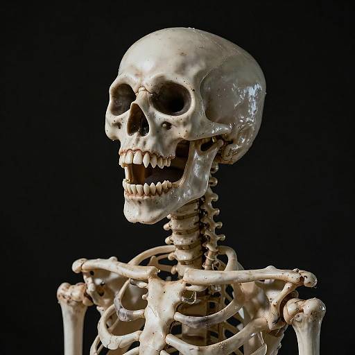 Human Skeleton Model with Open Mouth