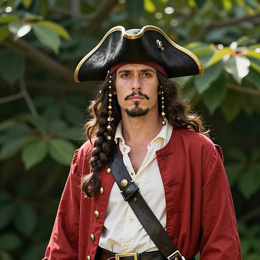 Young Man in Historical Pirate Costume