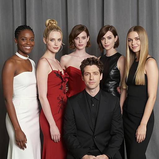 Group Portrait of Six Stylish Adults