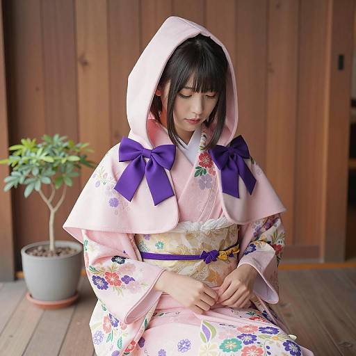 Elegant Japanese Woman in Kimono