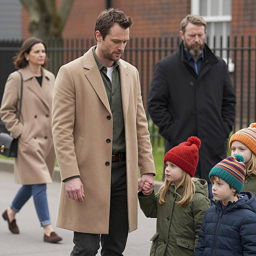 Family Scene in Urban Setting