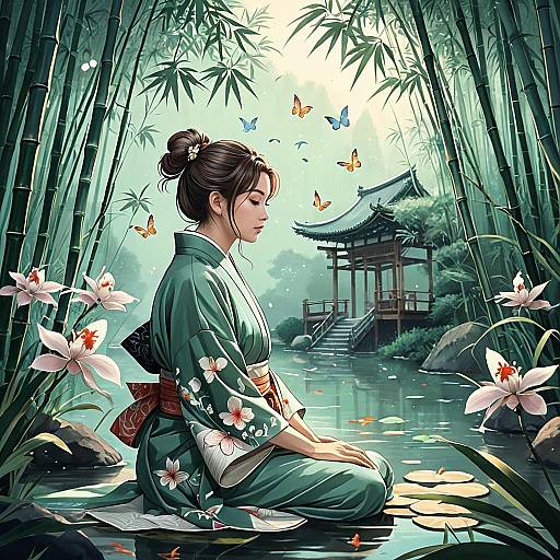 Whimsical Anime Scene in Pastel Hues