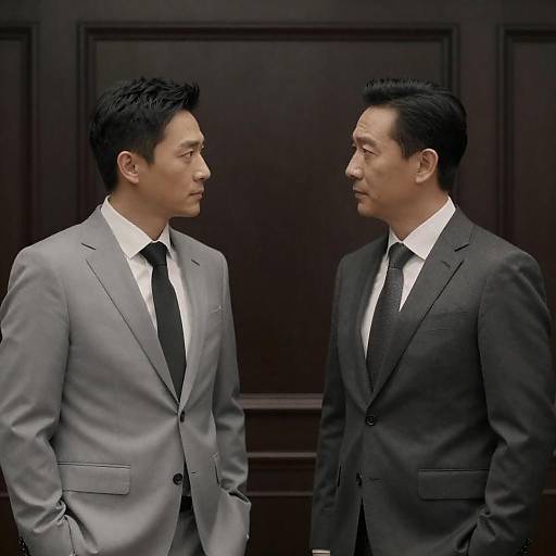 Two Men Facing Each Other Portrait