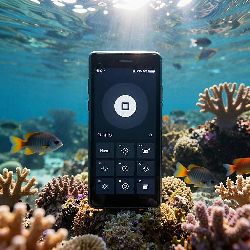 Lumia Phone Beneath Vibrant Coral Reefs