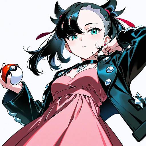 Marnie Holding Poke Ball From Below