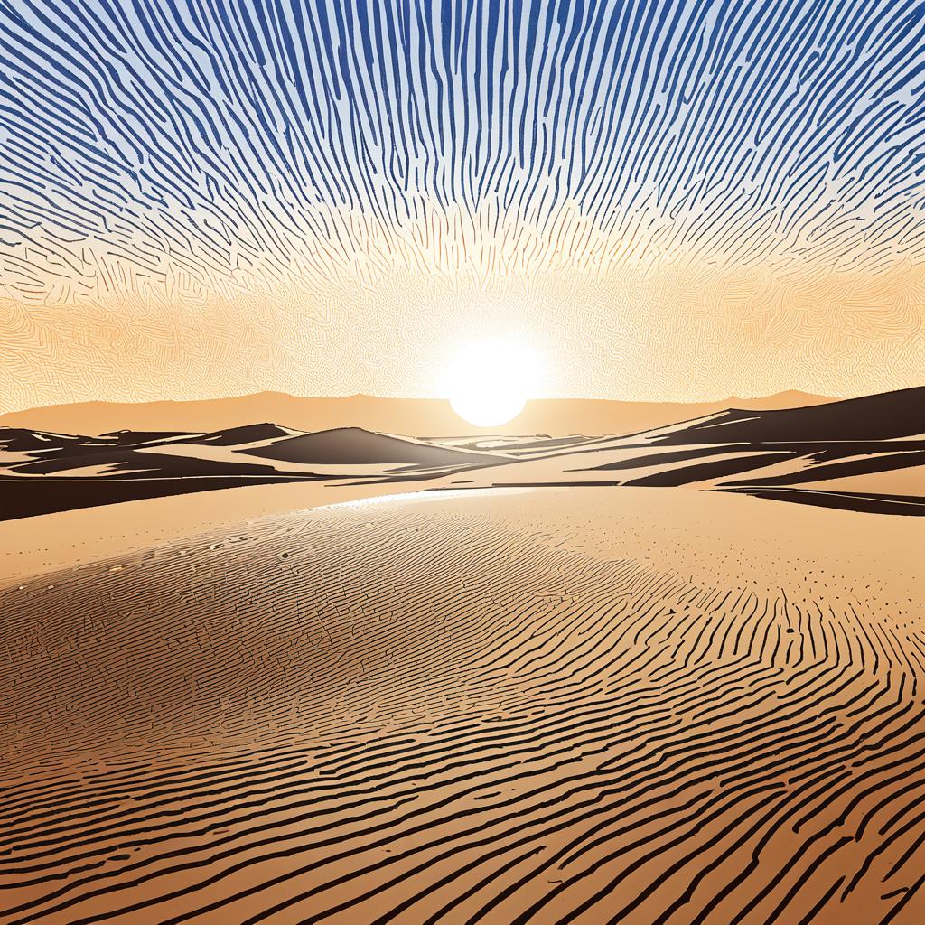 Vivid Desert Landscape with Textured Elements