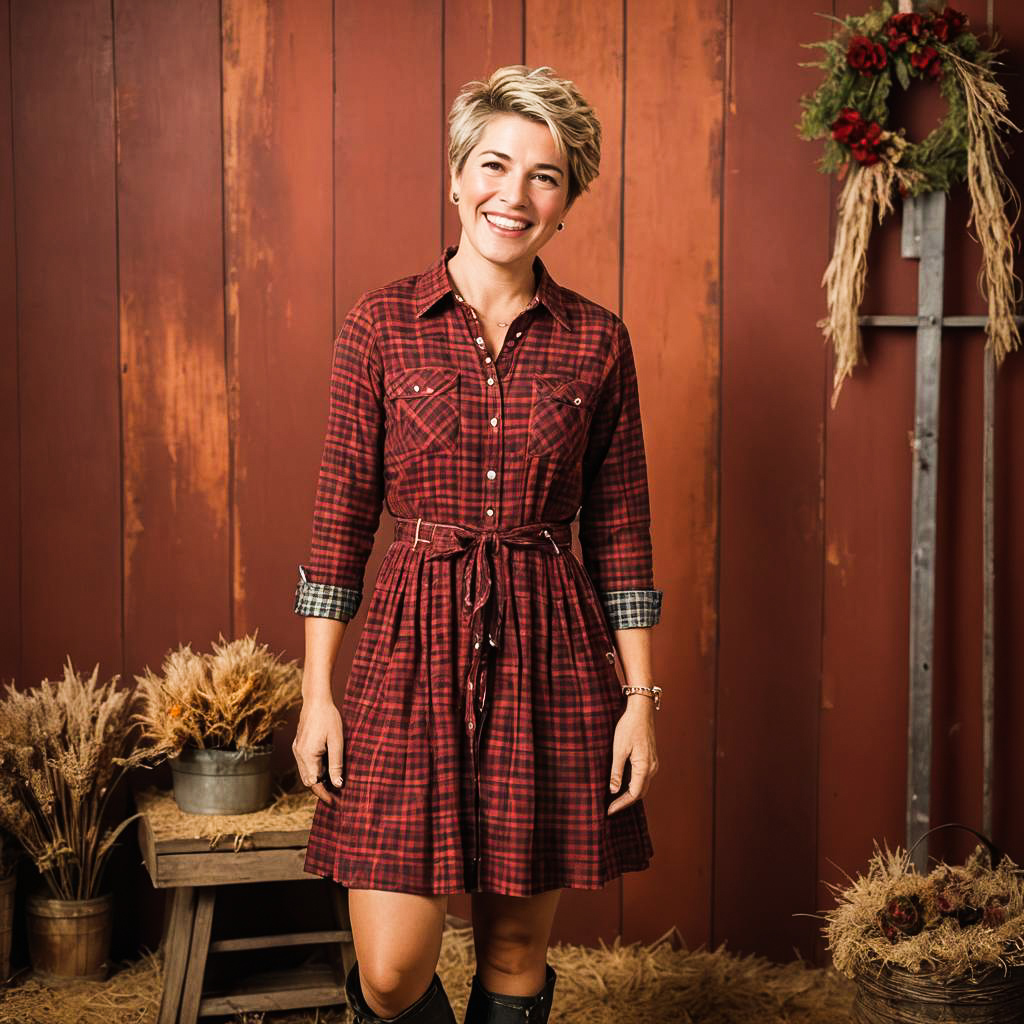 Charming Farm Girl in Rustic Glam