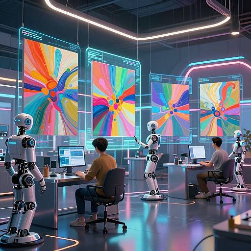 Futuristic Cyberpunk Artist Studio